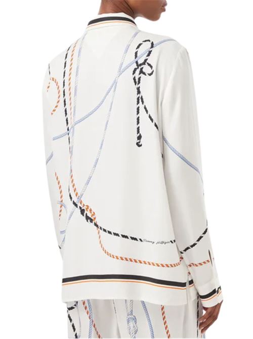 Camicia in viscosa con stampa Tommy Hilfiger | WW0WW511380K8